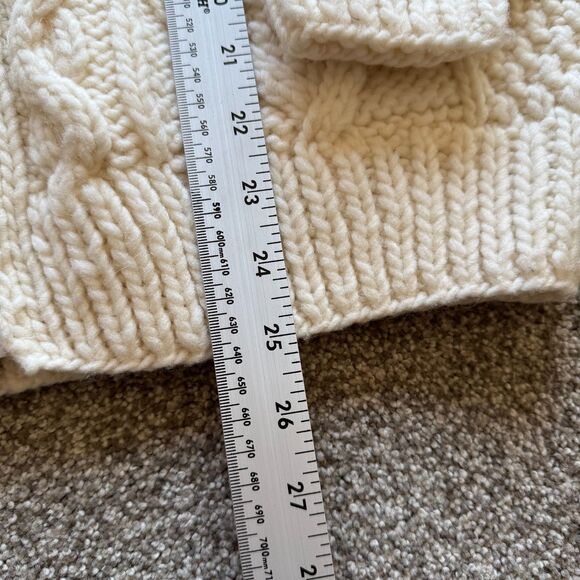 VINTAGE ECUADOR HAND KNIT WOOL SWEATER CARDIGAN FULL ZIP - Picture 6 of 6